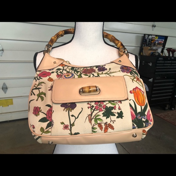 Handbags - Floral canvas handbag
